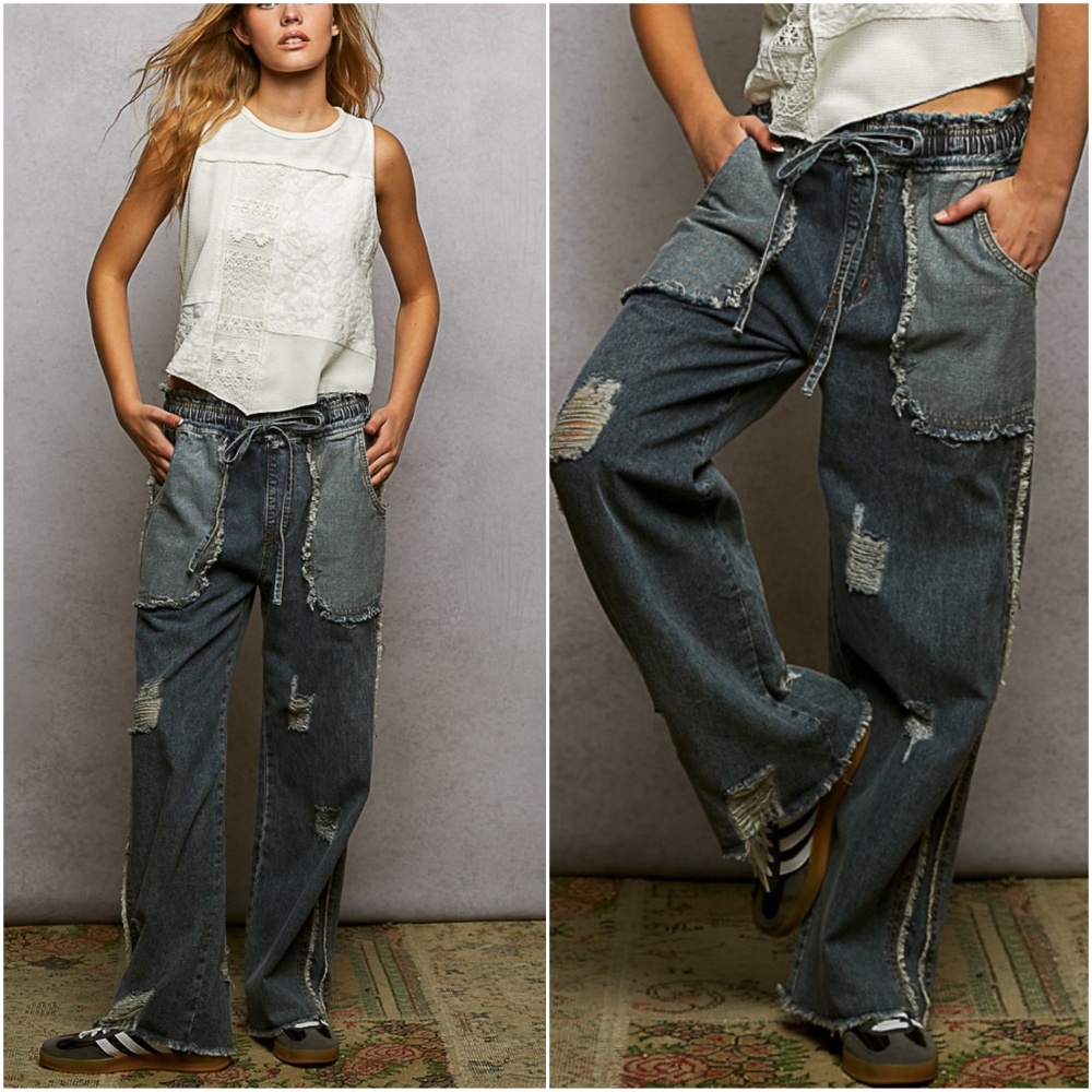 POL Distressed Blue Jeans
